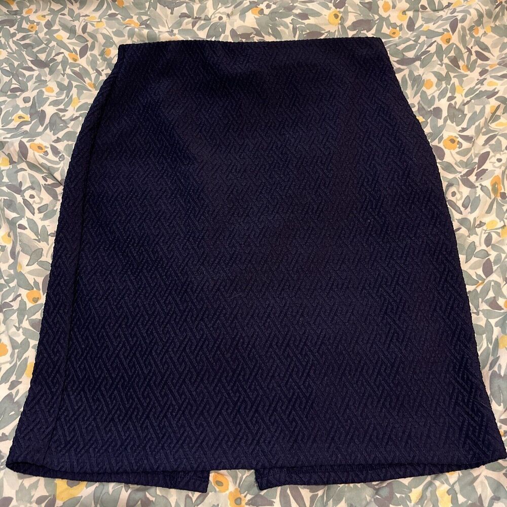 NYCC New York Clothing Co. Women's Pull-On Knee Length Skirt Blue Size LARGE